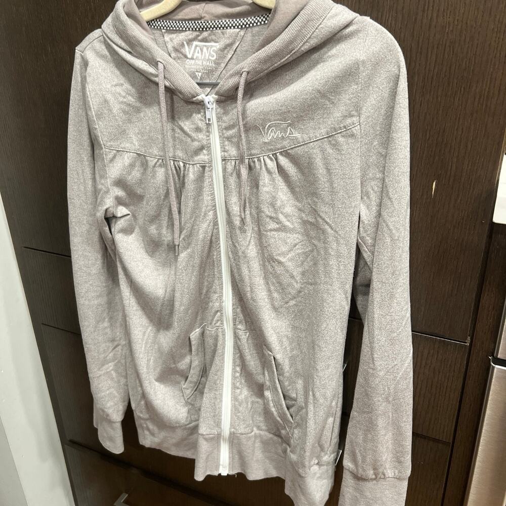 Vans women's zip up Hoodie embroidered size‎ large